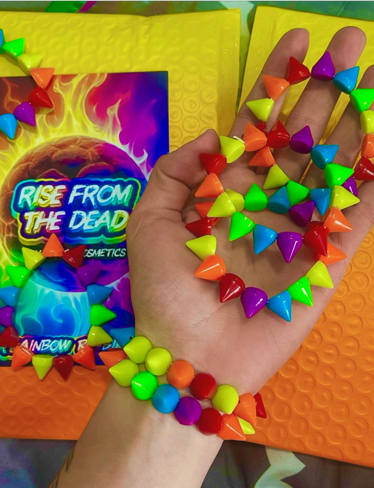 Rainbow Spike Bracelet