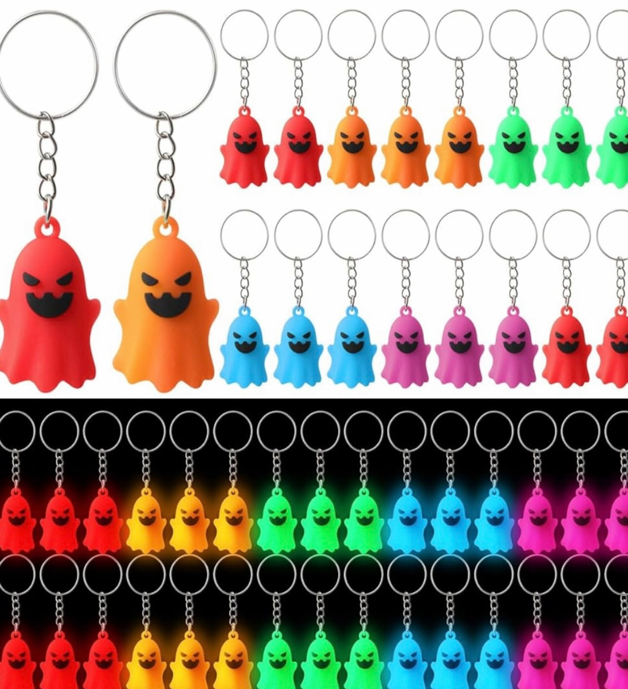 Rainbow Ghosty Keychain Set 5pc
