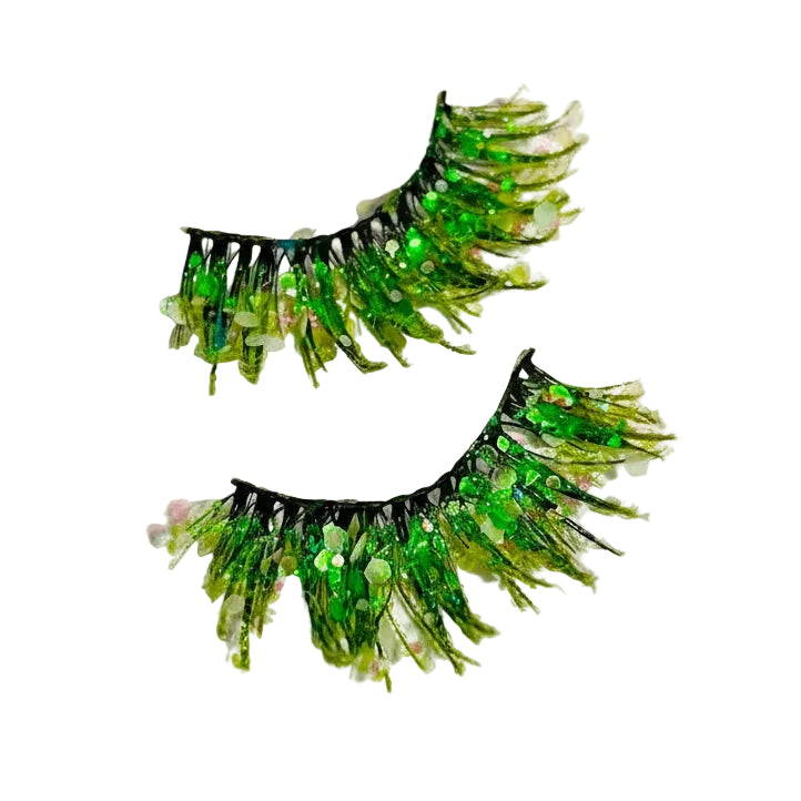 “Lady of the swamp” Holographic Glitter Lashes