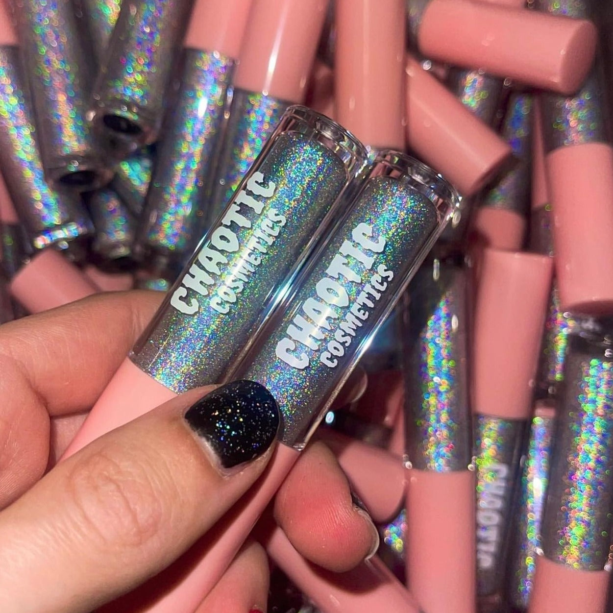 Holographic Glitter Matte Lipstick "Void". *PRE ORDER ONLY*