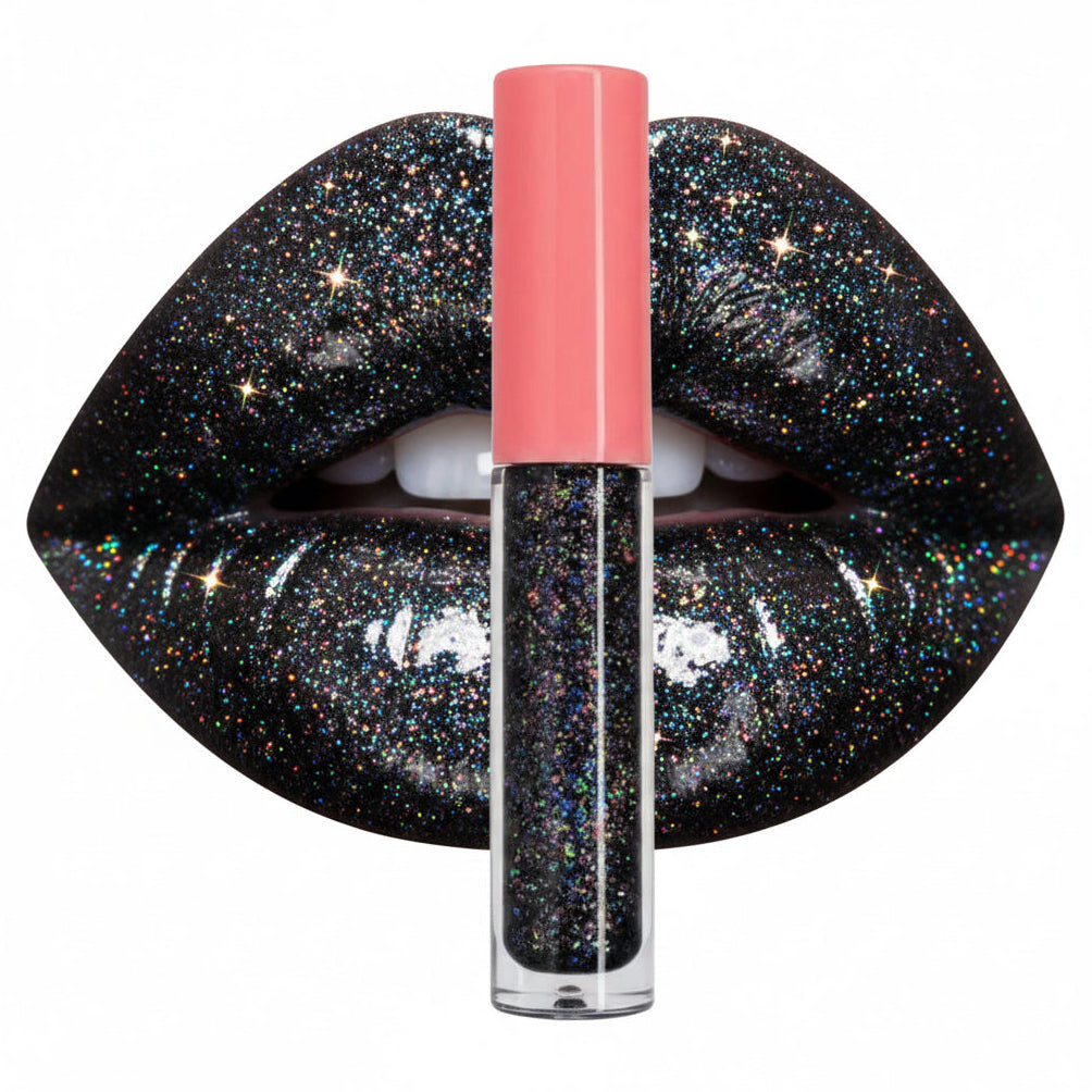 Holographic Glitter Glossy Lipstick "Vortex Gloss"
