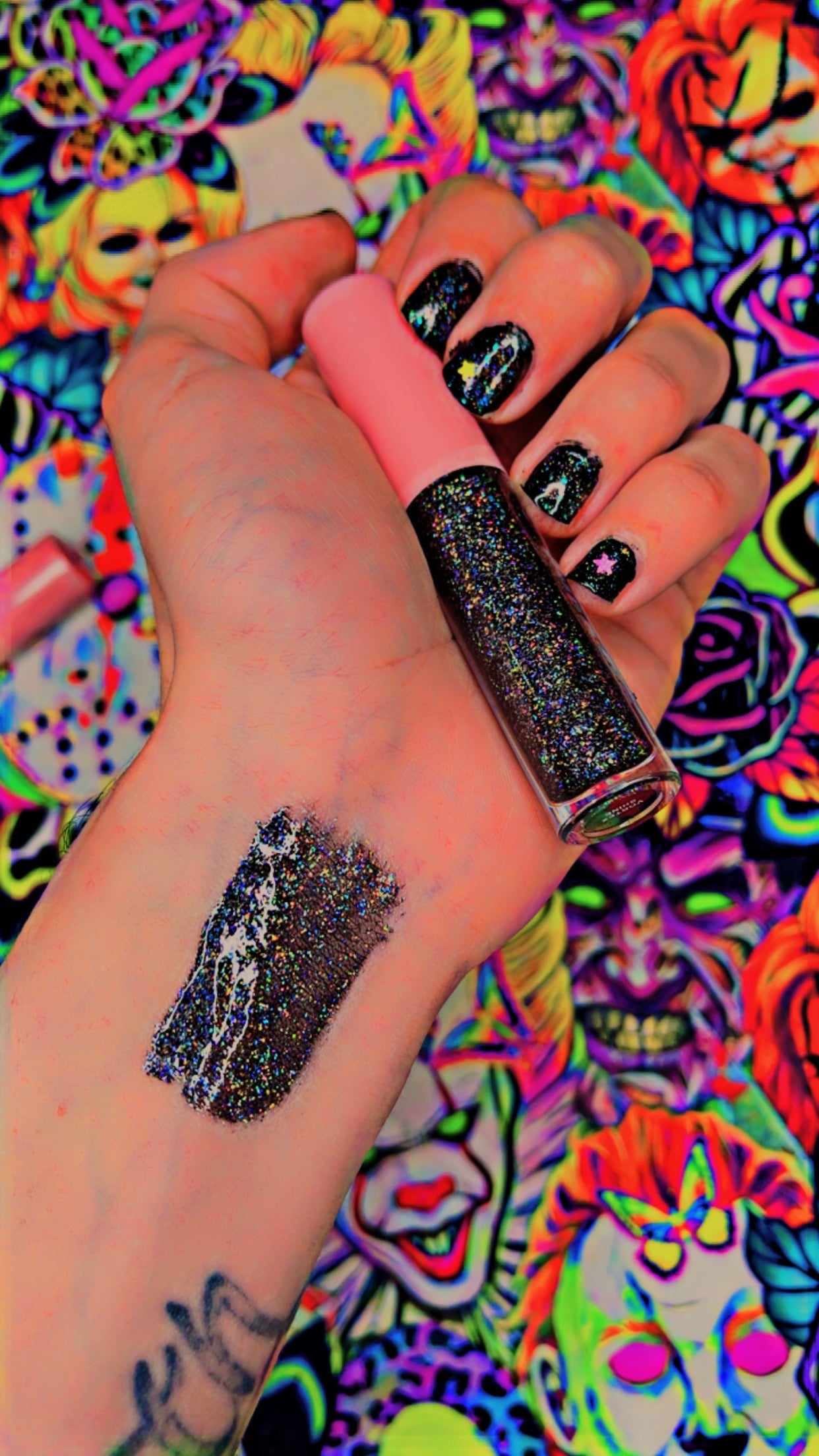 Holographic Glitter Glossy Lipstick "Vortex Gloss"