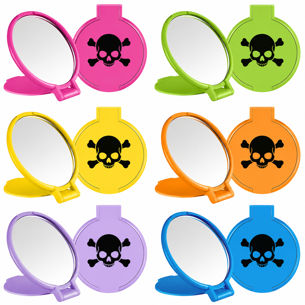 Mini Neon Skull Mirror