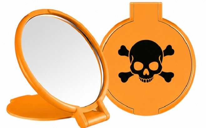 Mini Neon Skull Mirror