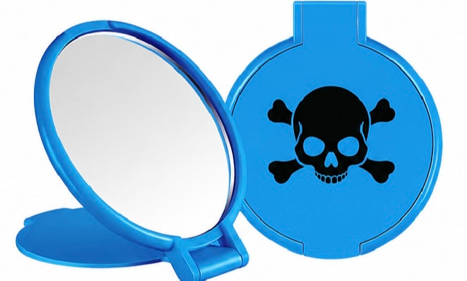 Mini Neon Skull Mirror
