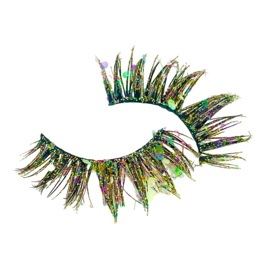 “Catch your breath” Rainbow Holographic Glitter Lashes