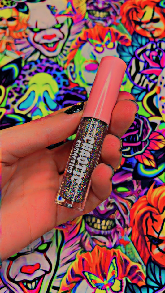 Holographic Glitter Glossy Lipstick "Void Gloss"